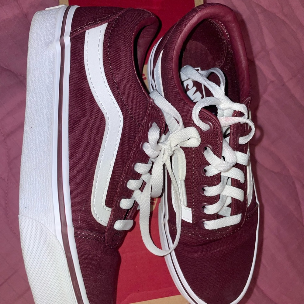 Burgundy Vans
